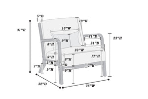 English Elm Sage Corduroy Accent Chair with Pillow — Modern Low-Profile Lounge Seat, Slanted Wood Legs, Cozy Comfort B011P369878
