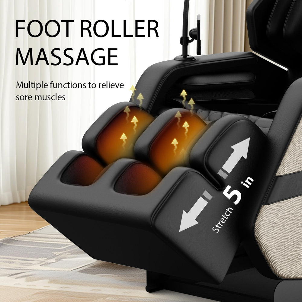 English Elm Massage Chair Recliner - Zero Gravity Full Body Air Pressure For Ultimate Relaxation & Recovery W1875P300110