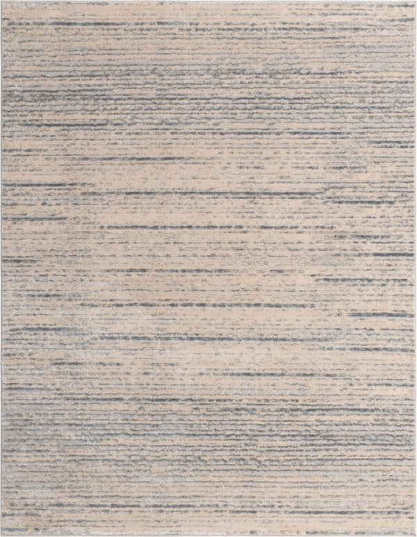 Unique Loom Oasis Calm Machine Made Abstract Rug Cream, Ivory/Gray 8' 0" x 10' 0"