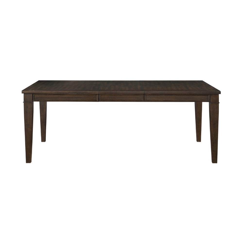 English Elm Dark Brown Oak Veneer Extendable Dining Table Arts and Crafts Style Seats Six B011P196946