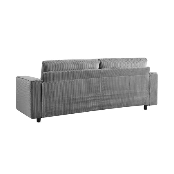 English Elm Modern Minimalist Corduroy Sectional Sofa Set In Grey - Stylish, Durable, And Perfect For Any Home! B347S00010
