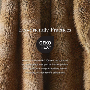 English Elm 1-piece Oversized Faux Fur Throw Bobcat Print Plush Velvet Backed Cozy Sofa Blanket Brown B035P408338