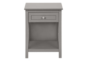 English Elm Accent Table - Transitional 2-Tier Side Table With Storage Drawer In Antique Grey For Bedroom & Living Room B2710P219488