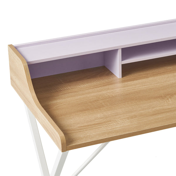 English Elm Christopher Knight Home® - COMPUTER Modern Light Pink Teak Desk with Iron Legs, Hutch Shelf for Organized Chic Home Office 56973.00