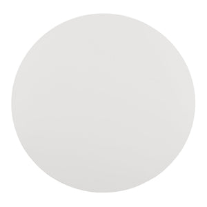 English Elm Traditional Round Coffee Table with Open Shelf, 2-Tier Solid Wood Accent Table for Small Spaces White W1693P216918