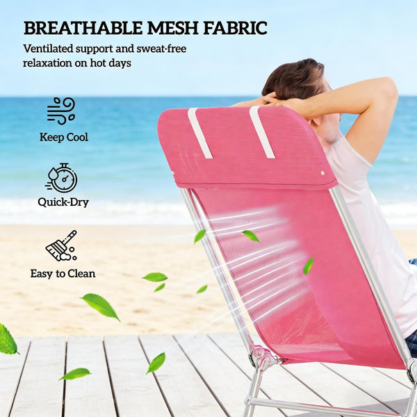 English Elm Comfortable Folding Outdoor Chaise Lounge with Mesh Seat Five Position Reclining Resort Style T3971P481640