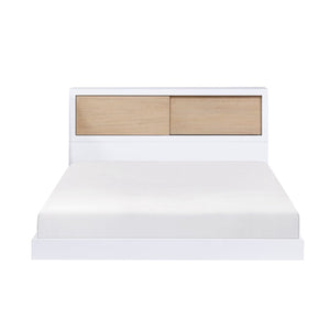 English Elm White Full Bed With Bookcase Headboard - Stylish Youth Furniture With Storage For Modern Bedrooms B011S01616-GIGA
