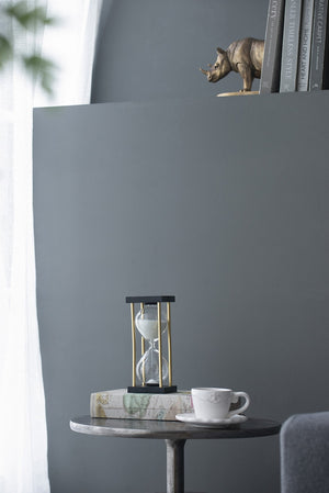 English Elm Set Of 2 Spellman Hourglasses - Elegant 15-Minute Timers With Black & Brass Frame For Home Decor W2078P278790-GIGA