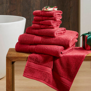 English Elm Ultra-Soft Cotton Bath Sheet Set 34x68 Inch 2-Pack - Plush, Highly Absorbent Towels for Home Spa Comfort Red 14.5 L x 10.5 W x 9 H B035P294491