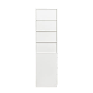 English Elm 70.87" Tall Storage Cabinet with 3 Side Drawers and 4 Display Shelves - Modern Wooden Organizer for Living Room W331P281205 W331P281205