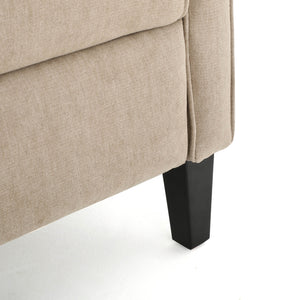 English Elm Christopher Knight Home® - Minimalist Push Back Chair with Thick Cushion and Birch Wood Legs for Stylish, Durable Comfort Natural 57444.00