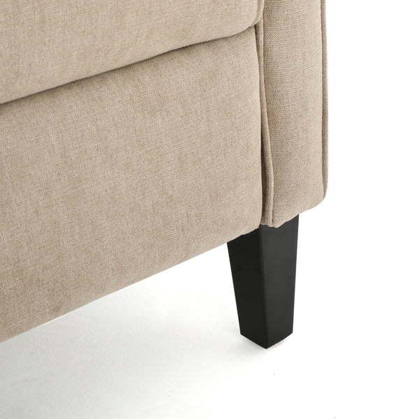 English Elm Christopher Knight Home® - Minimalist Push Back Chair with Thick Cushion and Birch Wood Legs for Stylish, Durable Comfort Natural 57444.00