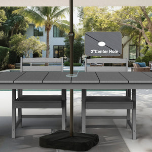 English Elm A Versatile Outdoor Dining Table For Patios, Balconies & Gardens - Durable, Low-Maintenance Design T3898P371399