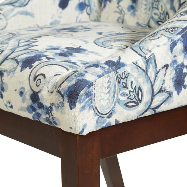 OSP Home Furnishings Monarch Dining Chair Paisley Blue
