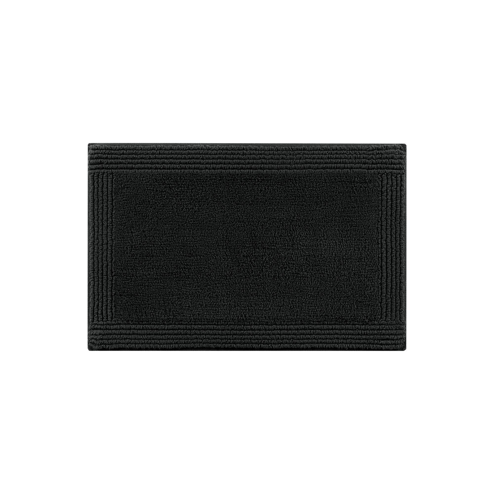 JLA Home Madison Park Signature - 100% Cotton Tufted Luxury Bath Rug 3000 GSM Reversible Plush High-Density, OEKO-TEX Certified Comfort Black MPS72-591