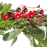 Christopher Knight Home® - Noble House - Valdosta 6-Foot Artificial Olive Leaf Garland with Red Berries