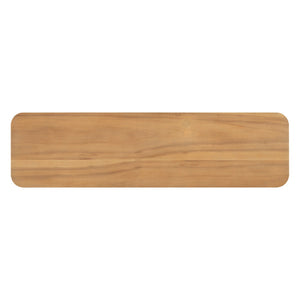 English Elm Mirod Acacia Veneer Console Table with U-base and Curved Edges for Entryway Natural N760P237958N