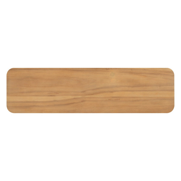 English Elm Mirod Acacia Veneer Console Table with U-base and Curved Edges for Entryway Natural N760P237958N