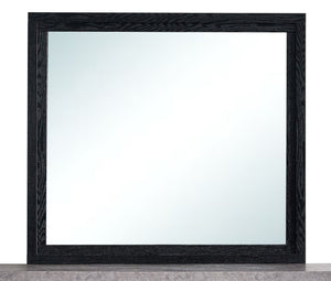 English Elm Grande Black Wood Grain Laminate Bedroom Mirror with Low Distortion Glass Modern Frame B078P497911