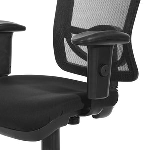 OSP Home Furnishings Progrid® Mesh Back Ergonomic Task Chair with Lumbar Support and Adjustable Arms 28174-30