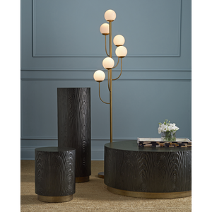 Terra Pedestal: Artisanal Bronze and Brass Modern Column Display for Unique Home Decor Accents