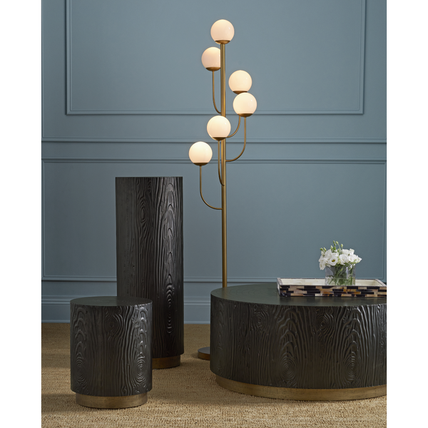 Terra Pedestal: Artisanal Bronze and Brass Modern Column Display for Unique Home Decor Accents