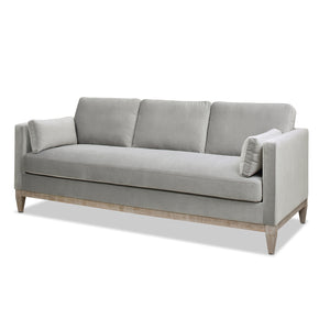 English Elm Jennifer Taylor Home - Knox 84" Modern Farmhouse Sofa In Opal Grey Velvet - Luxurious Comfort & Stylish Versatility For Your Home B2719P238331