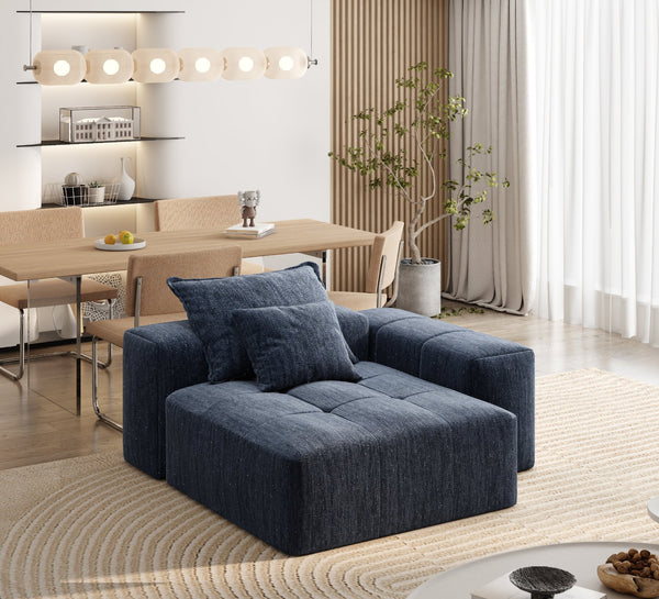 English Elm Modern Oversized Modular Sectional Sofa - Sparkling Chenille, Diy Design, No Assembly & 2 Pillows! W1885P298466