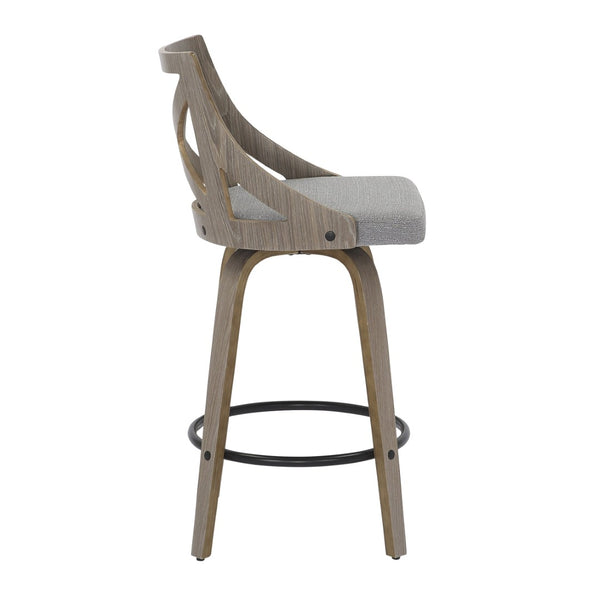 English Elm Dining/accent Chair Solid Wood Tapered Legs Cream Upholstery Mid-century Modern Seating B202P471207