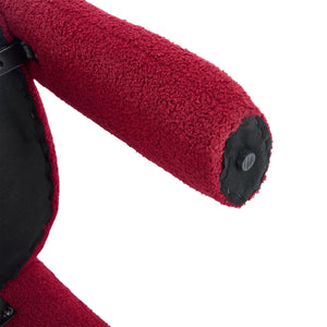 English Elm Contemporary Velvet Upholstered Barrel Accent Chair Set of 2 with Foam Seat, Steel Frame, Plush Upholstery Red W395P224755