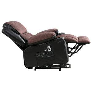 English Elm Power Electric Lift Lounge Chair For Elderly - Heating, Vibration Massage & Usb, Black Brown Comfort W1521P302657-GIGA