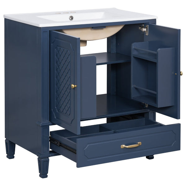 English Elm [video] 60 Inch Dual Sink Bathroom Vanity Set Acacia Wood Vintage Farmhouse Style N759S313313C