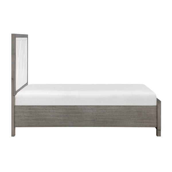 English Elm Contemporary Twin Platform Bed Paneled Headboard Footboard Drawers Modern Bedroom B011S02327