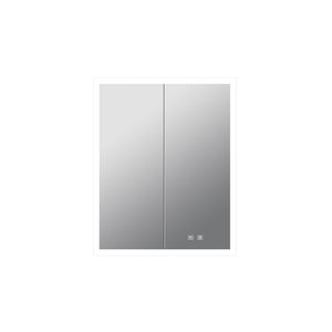 English Elm Mesa Aluminum Led Medicine Cabinet with Defogger Touchscreen and Soft Close Doors B2731P478361