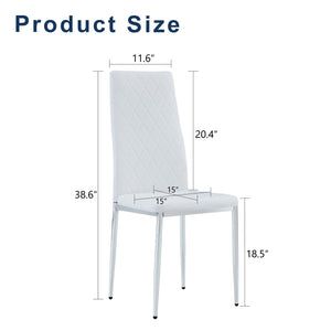 English Elm Office modern visitor chairs set of 8 — stylish leather-look reception seating, mid-back, durable frame, comfy cushions for meeting rooms and cafes White W2920P303604