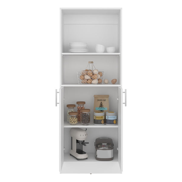 English Elm Insite Slim Pantry Cabinet with Open Shelves and Closed Storage for Modern Kitchens B128P485381