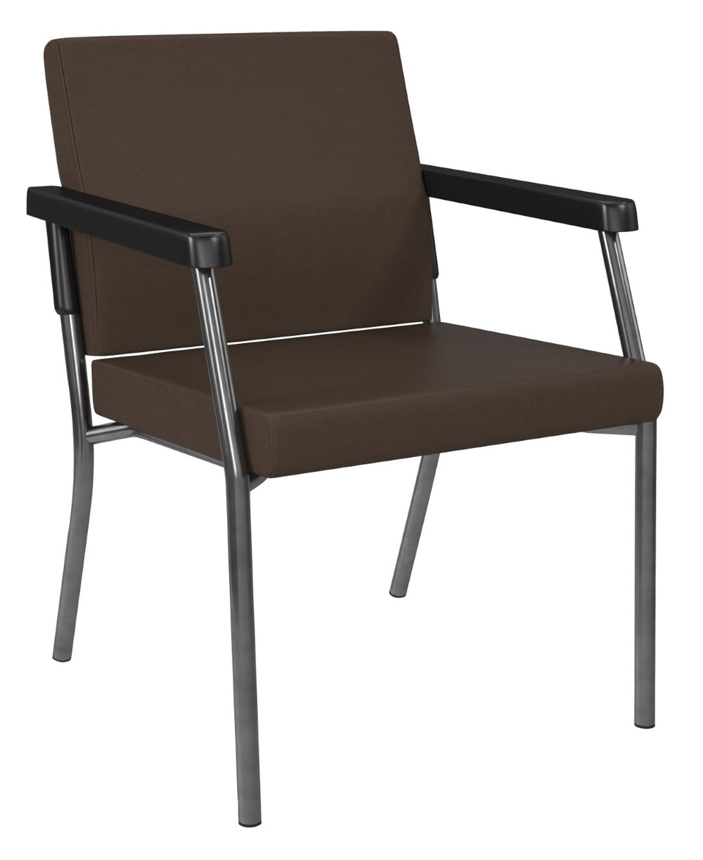 OSP Home Furnishings Bariatric Guest Chair with Reinforced Metal Frame and Pu Arm Pads for Medical Waiting Rooms BC9601-K005