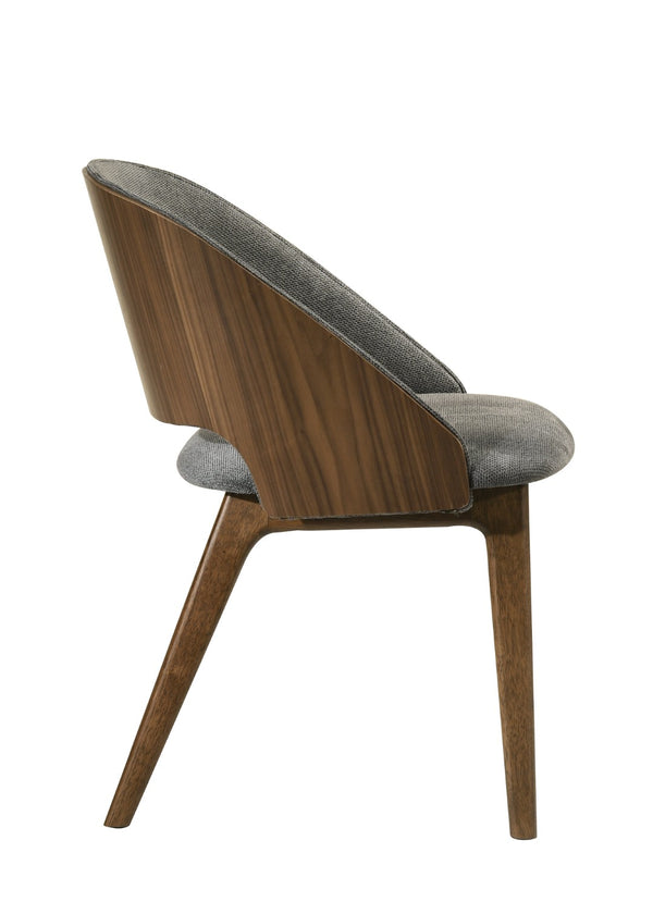 English Elm Delmon Upholstered Dining Chair Set of 2 Dark Walnut Wood Frame Contemporary B2726P440909