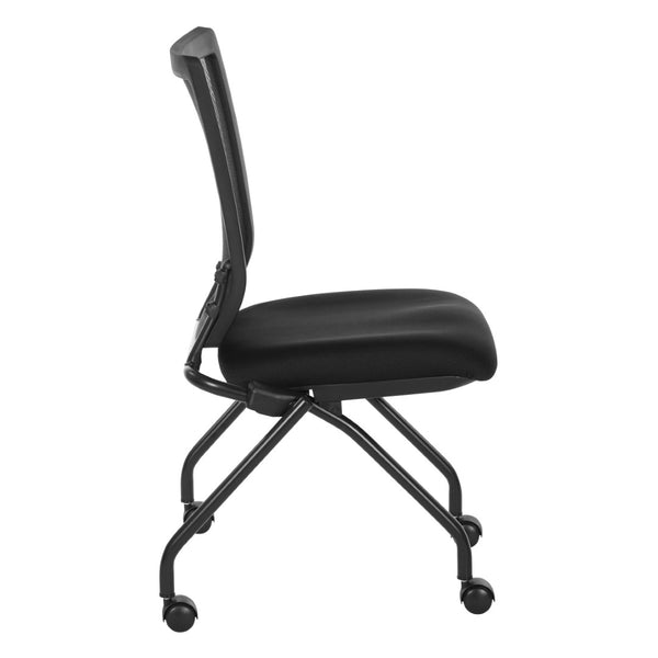 OSP Home Furnishings Soft Flex Frame Folding Chairs with Pu Padded Seating for Events and Office Use 69350-30