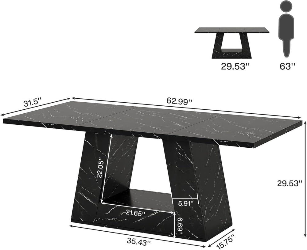 English Elm Executive Home Office Desk with Warm Wood Grain Finish and Spacious 63 Inch Worksurface T3971P461479