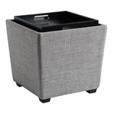 OSP Home Furnishings Rockford Storage Ottoman Dove