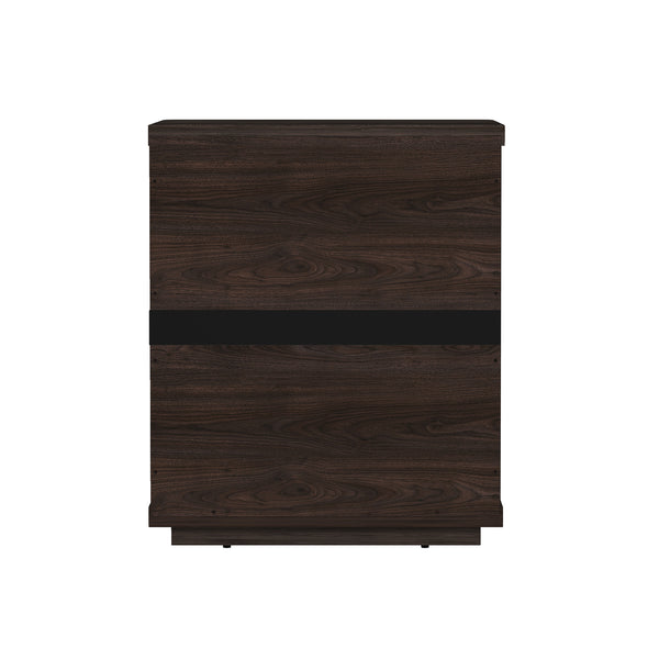 English Elm Evelyn 20" Modern Nightstand In Brown - 3-Drawer Bedside Storage With Stylish Design & Easy Access B365P398521