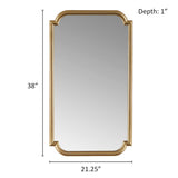 Madison Park Adelaide Glam/Luxury Gold Scalloped Wood Wall Mirror MP95F-0318 Gold