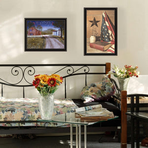 English Elm Trendy Decor 4u Patriotic Two Piece Framed Wood Wall Art Set by Billy Jacobs B067P256610