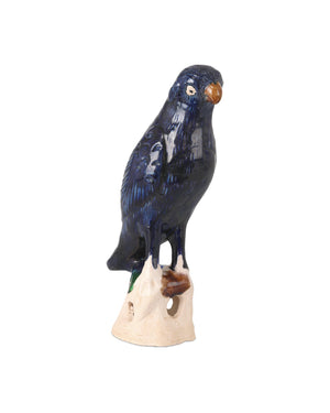 Currey & Company Tang Dynasty Parrots Set Of 2 - Antique Blue Terracotta Incense Holders With Crackle Glaze Finish Blue Terracotta 1200-0993-currey-company