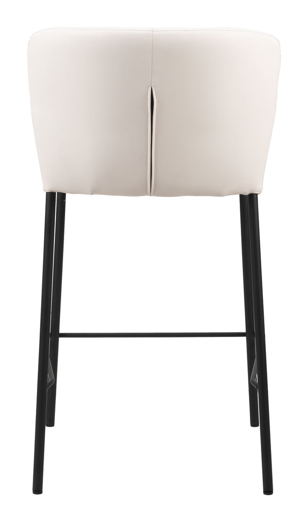 Linz Counter Stool - Set of 2 Cream 109780 Zuo Modern