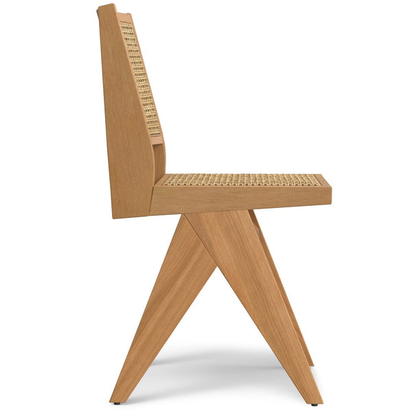 English Elm Regina Dining Chair Set Of 2 - Mid-Century Modern Design With Woven Cane, Solid Wood & Easy Assembly B136P266919-GIGA