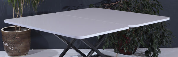 English Elm Rio Smart Coffee Table - Adjustable Height Design For Versatile Living Room Use, Modern White Finish B029P206610-GIGA