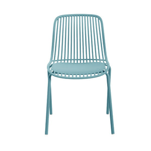 English Elm Eldred Outdoor Stackable Dining Chairs Set of 2 Uv Resistant Patio Seating Sky Blue N776P390471B
