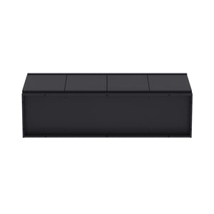 English Elm Sideboard Matte Black Four Door Storage Cabinet for Dining Room or Entryway B365P415822